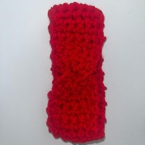 Crochet ear warmers.